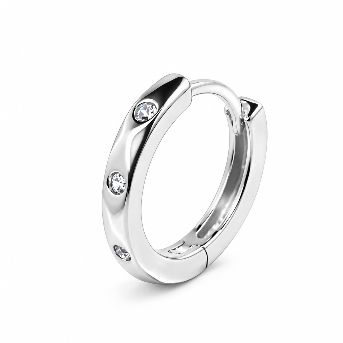 925 Sterling Silver Orion Spark Mens Stylish Huggie