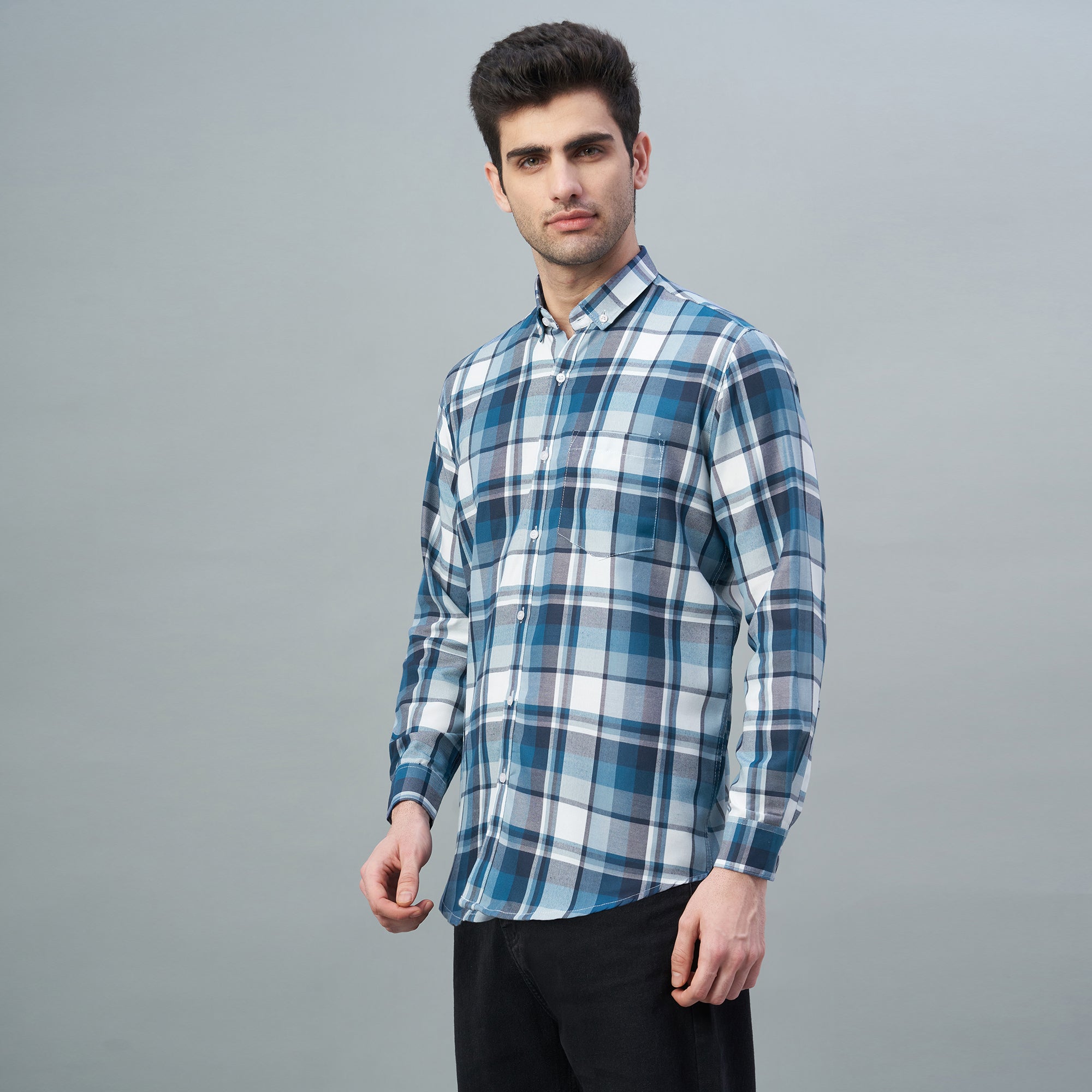 Men's Red Checks 100% Cotton Shirt