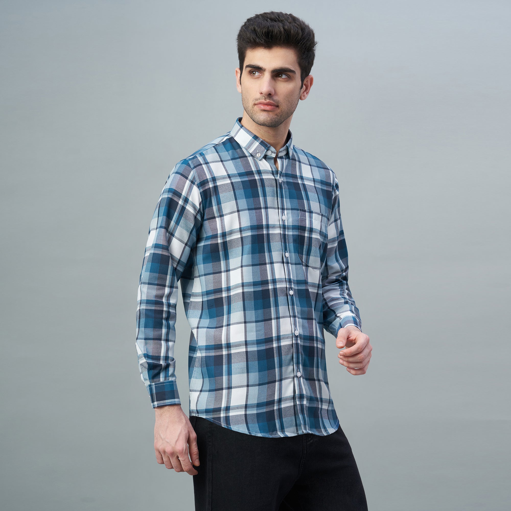 Men's Red Checks 100% Cotton Shirt