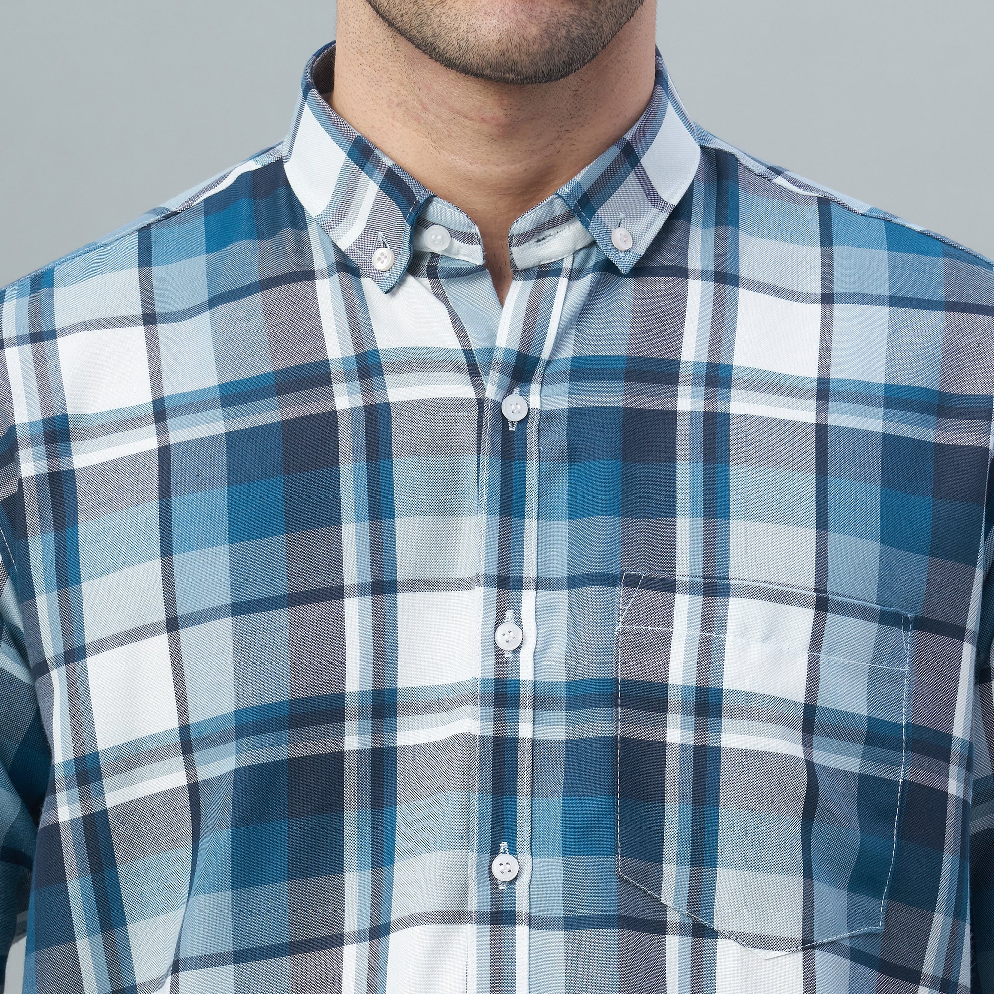 Men's Red Checks 100% Cotton Shirt