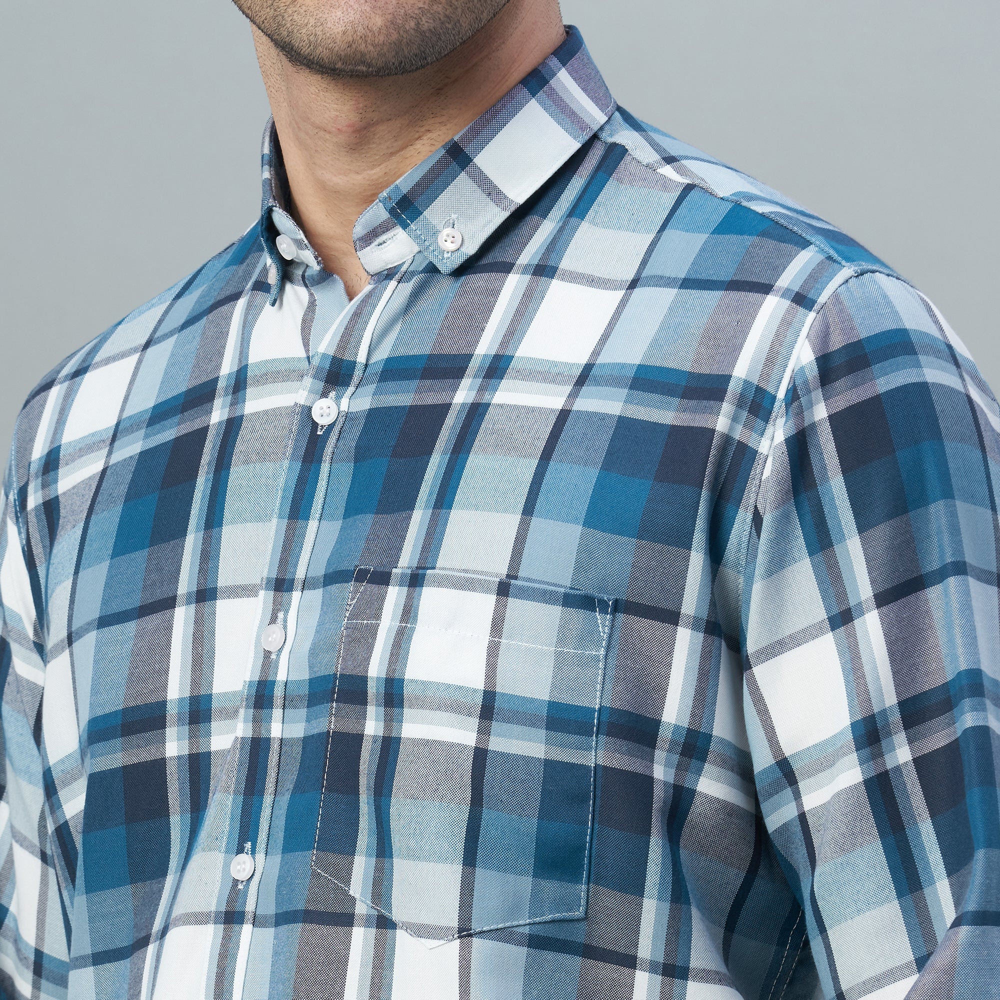 Men's Red Checks 100% Cotton Shirt