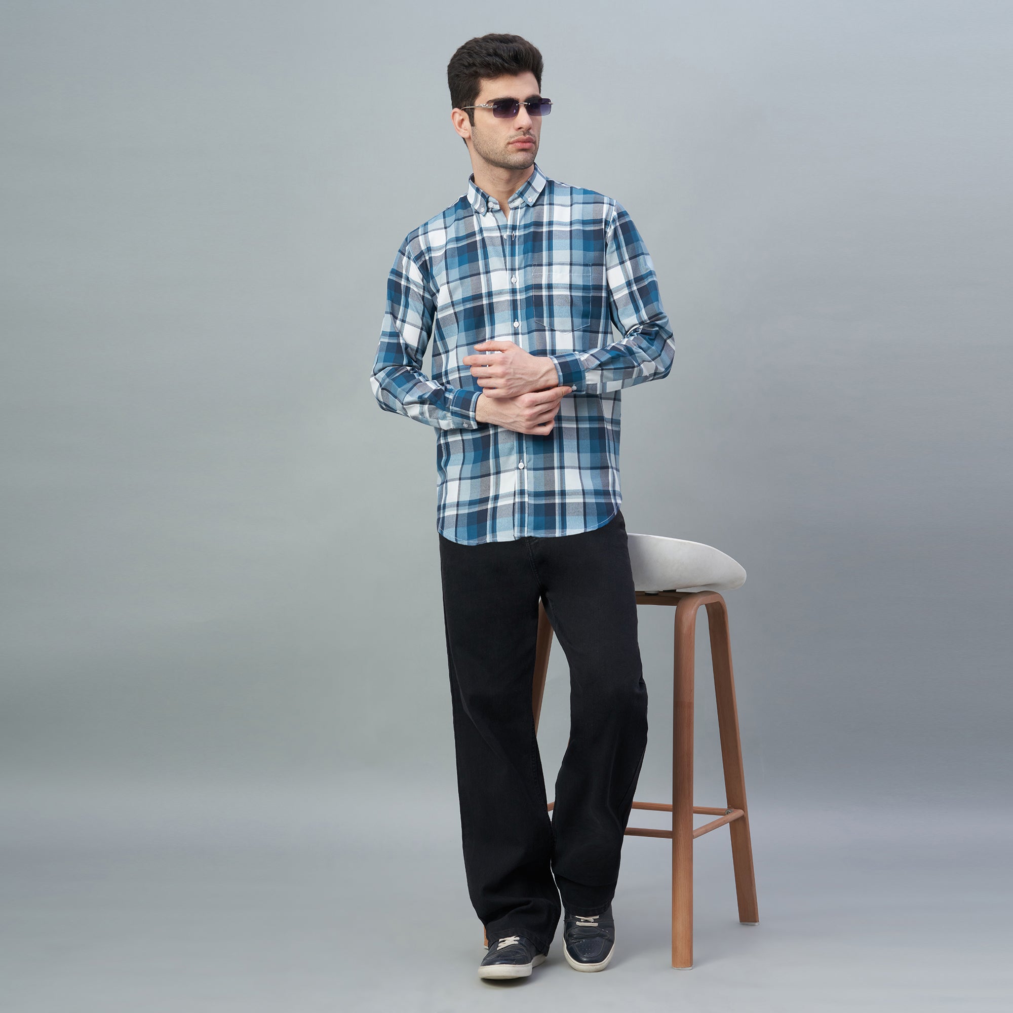 Men's Red Checks 100% Cotton Shirt