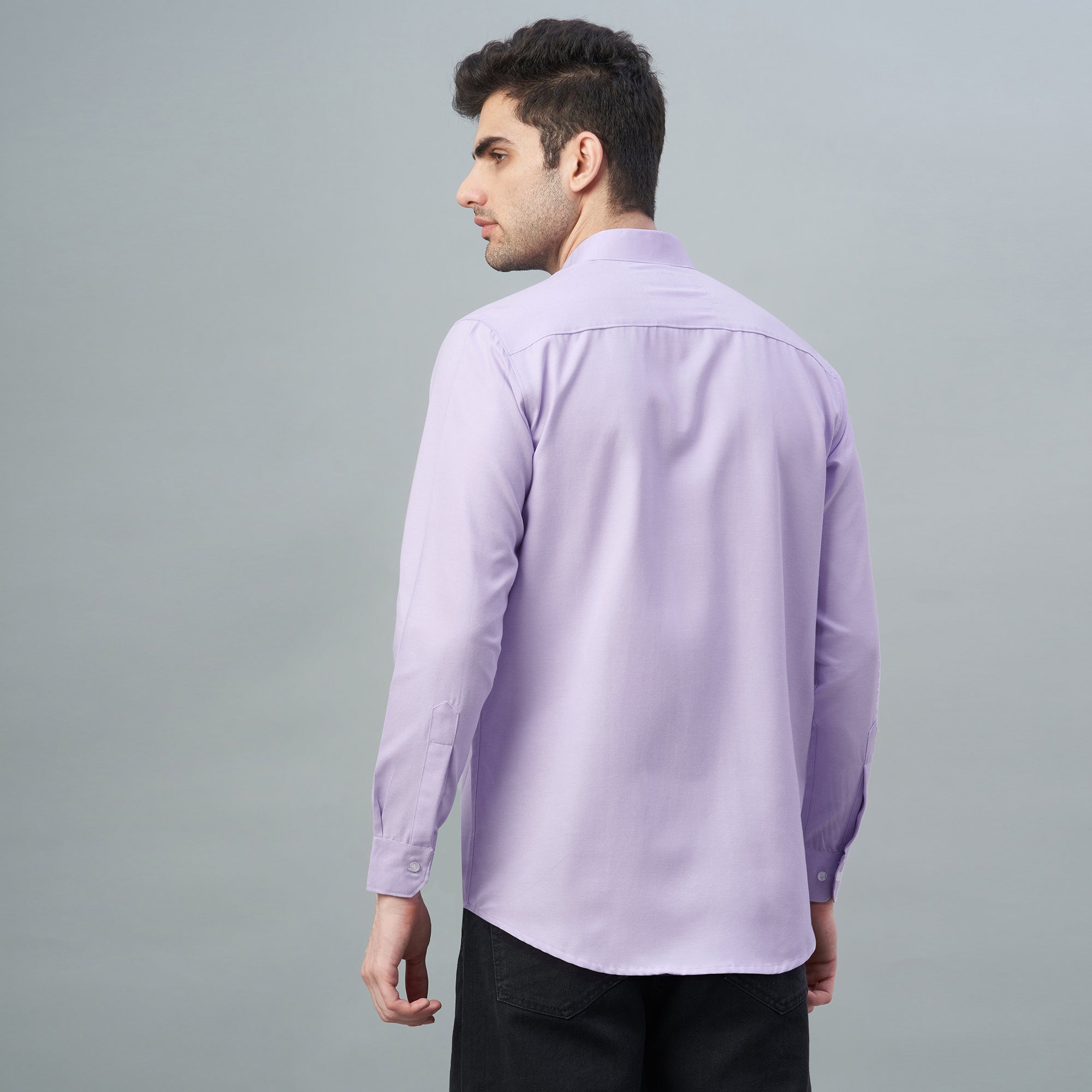 Men's Lavender Plain 100% Oxford Cotton Shirt