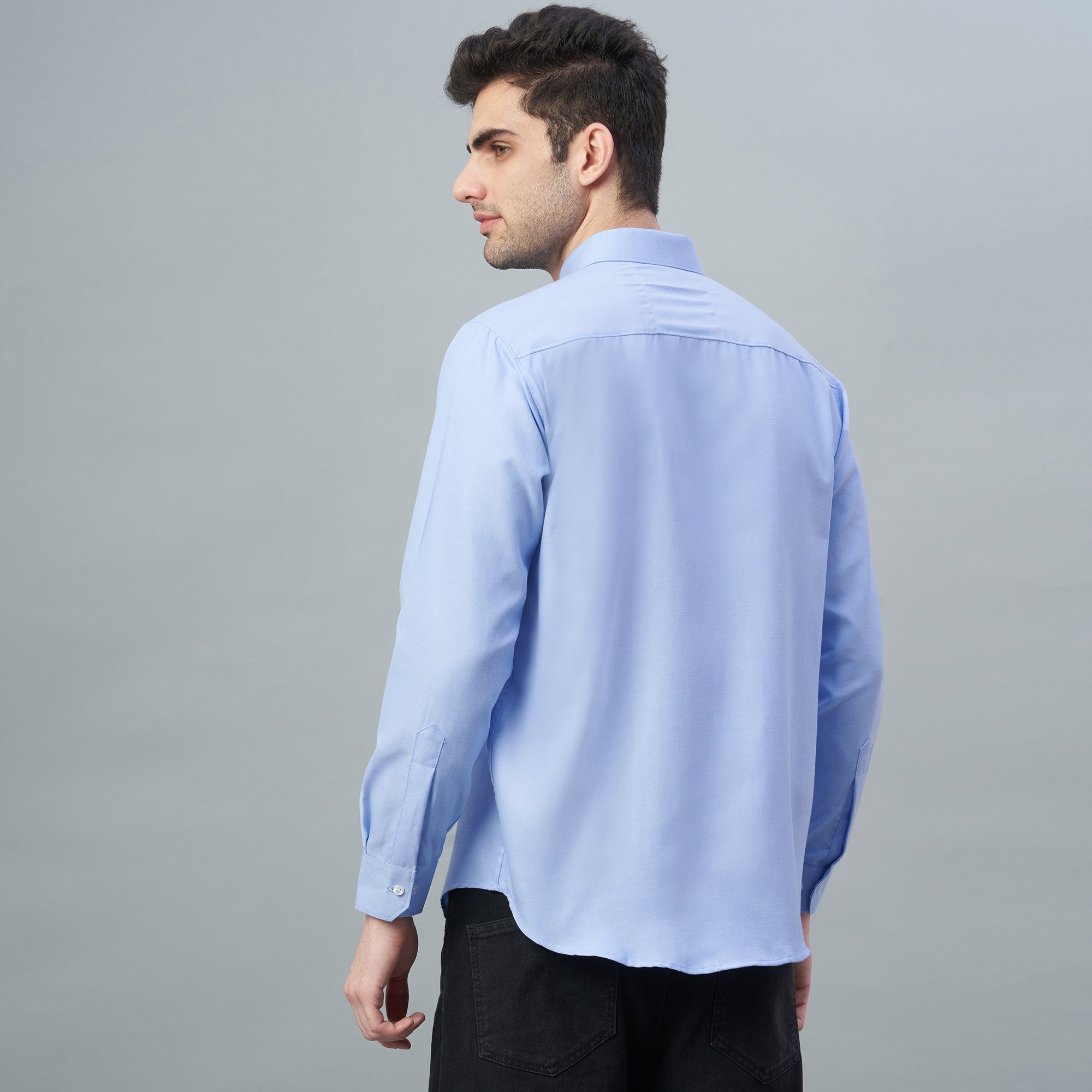 Men's Lavender Plain 100% Oxford Cotton Shirt