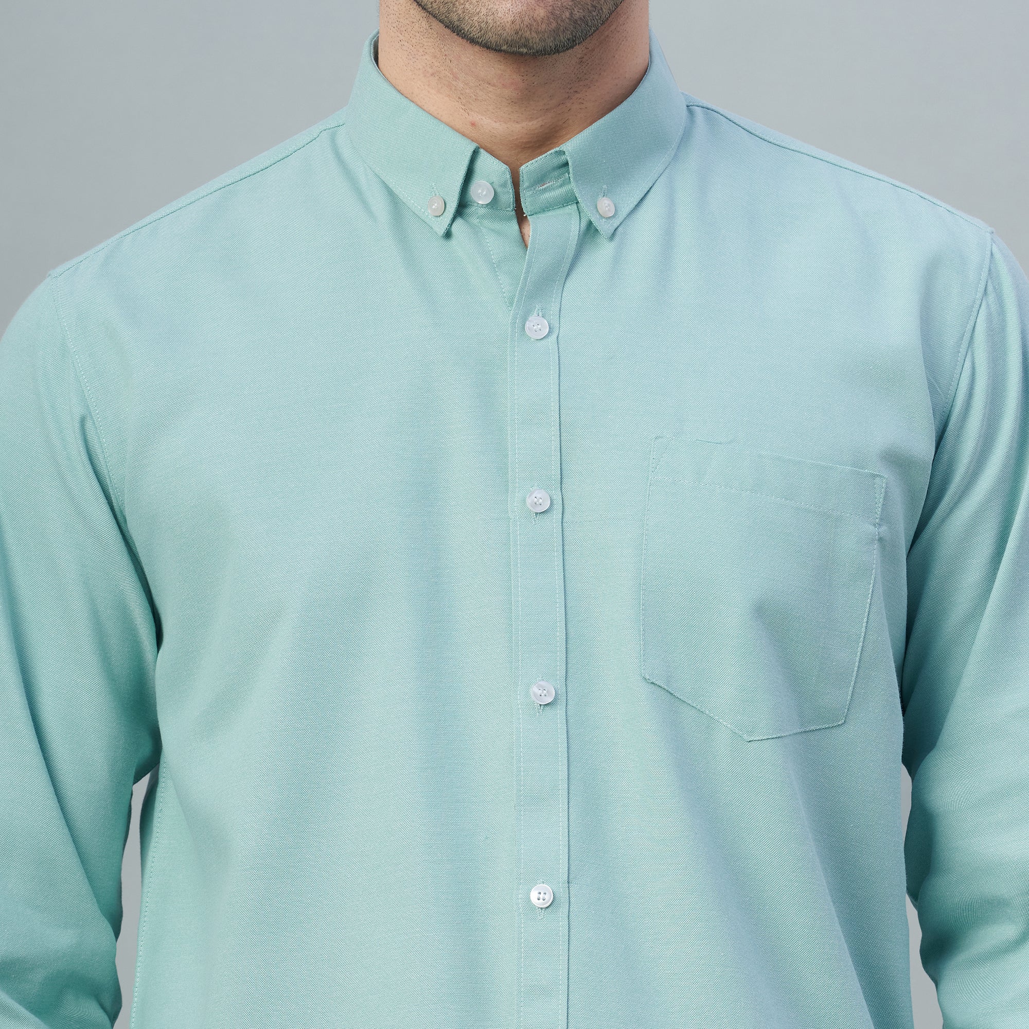 Men's Lavender Plain 100% Oxford Cotton Shirt