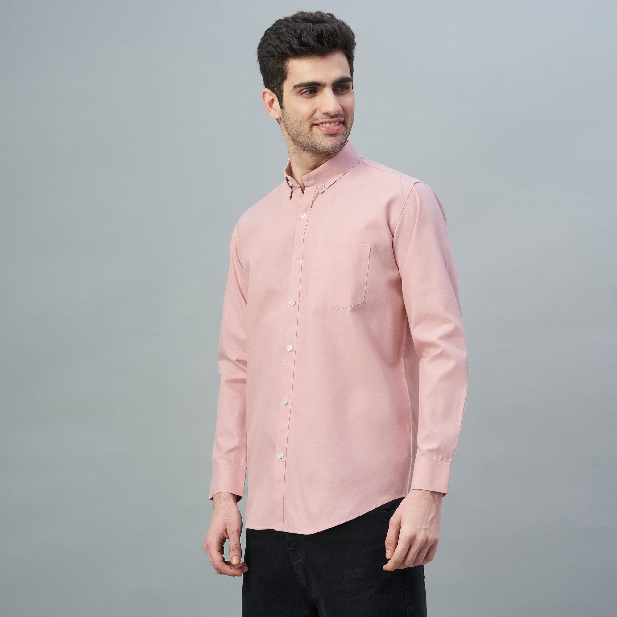 Men's Lavender Plain 100% Oxford Cotton Shirt