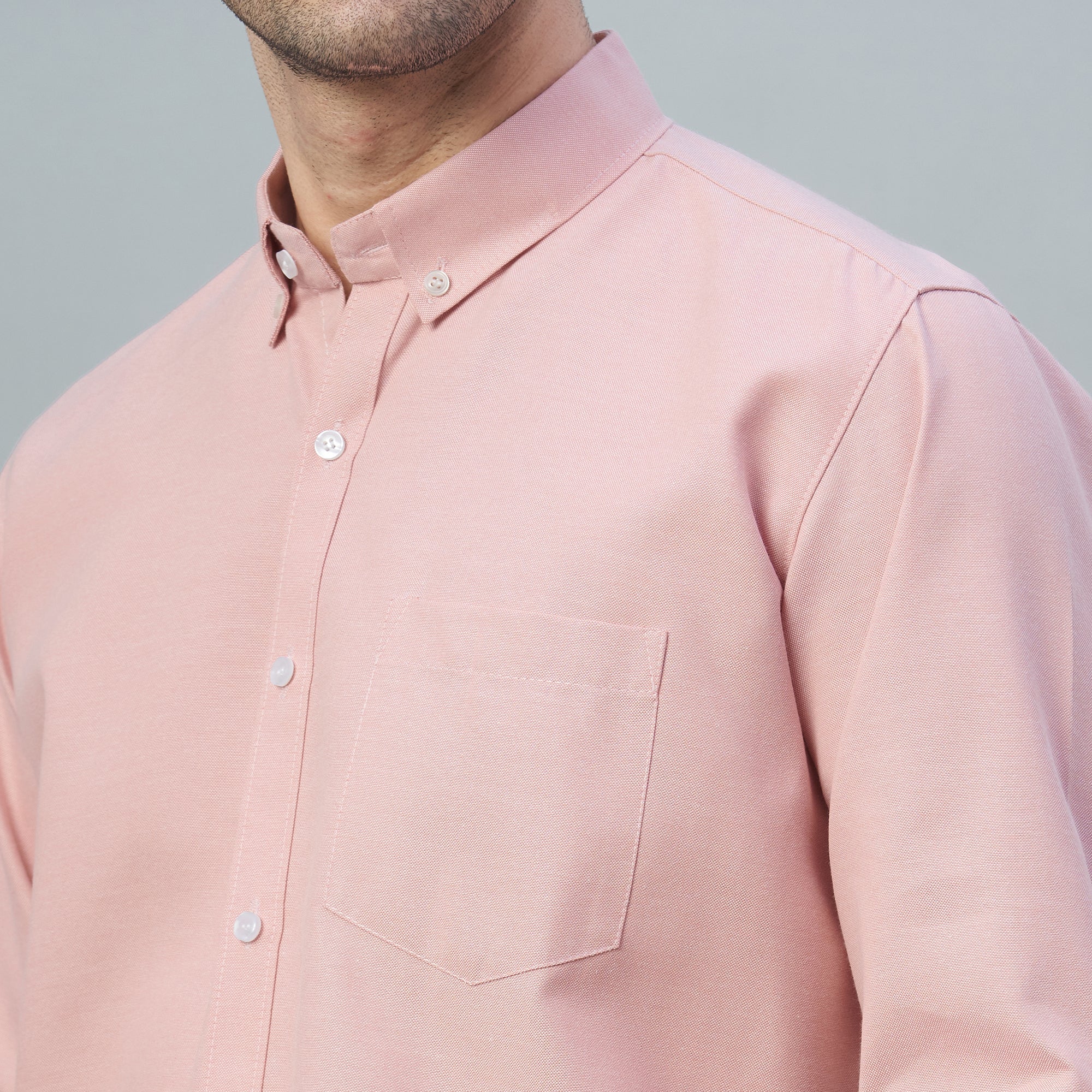 Men's Lavender Plain 100% Oxford Cotton Shirt