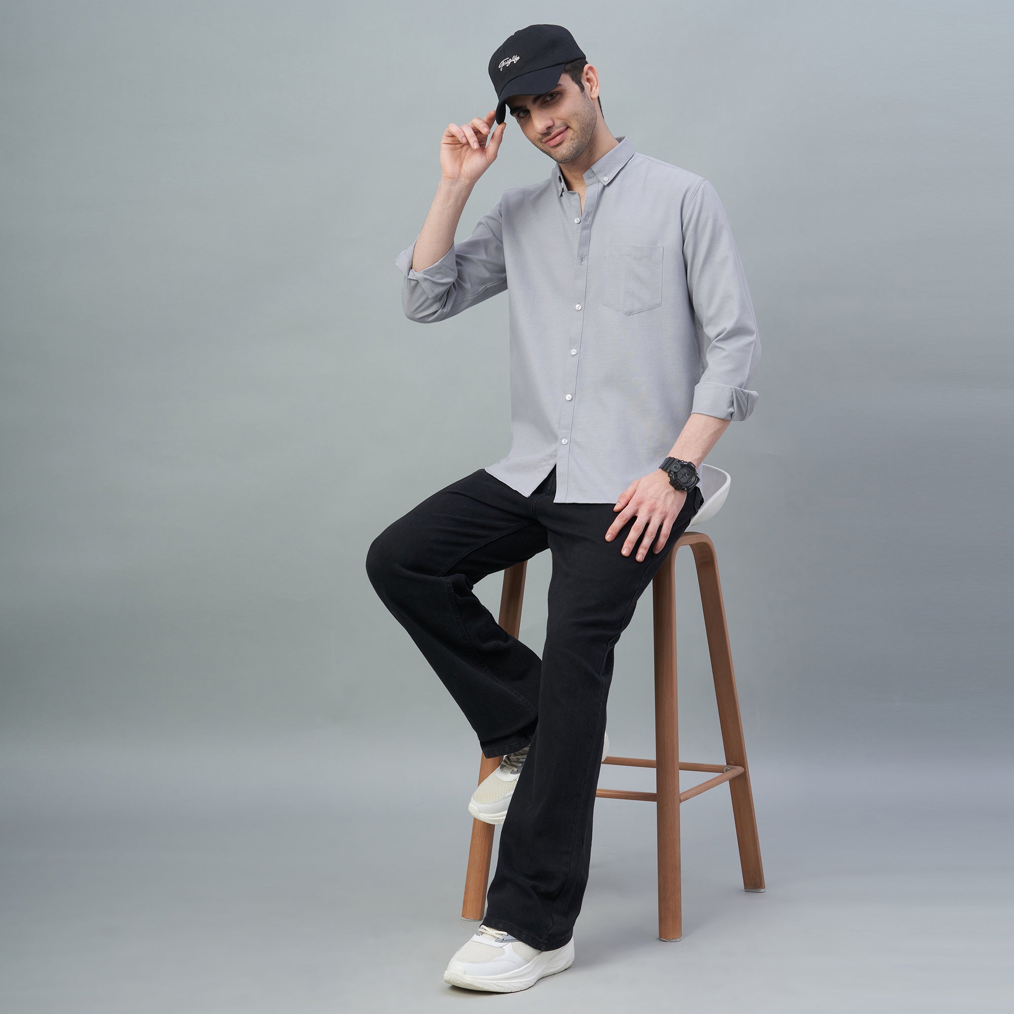 Men's Lavender Plain 100% Oxford Cotton Shirt