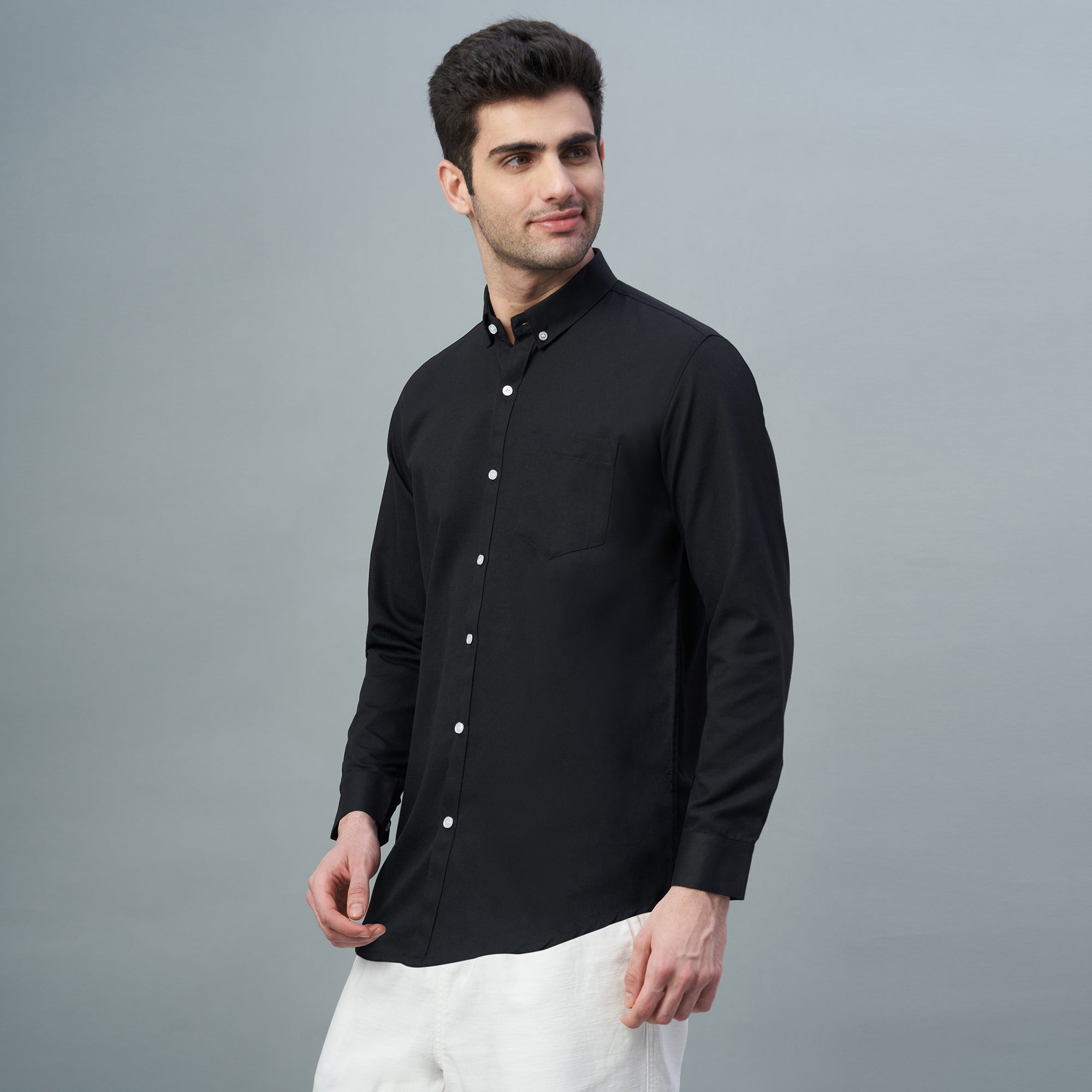 Men's Lavender Plain 100% Oxford Cotton Shirt