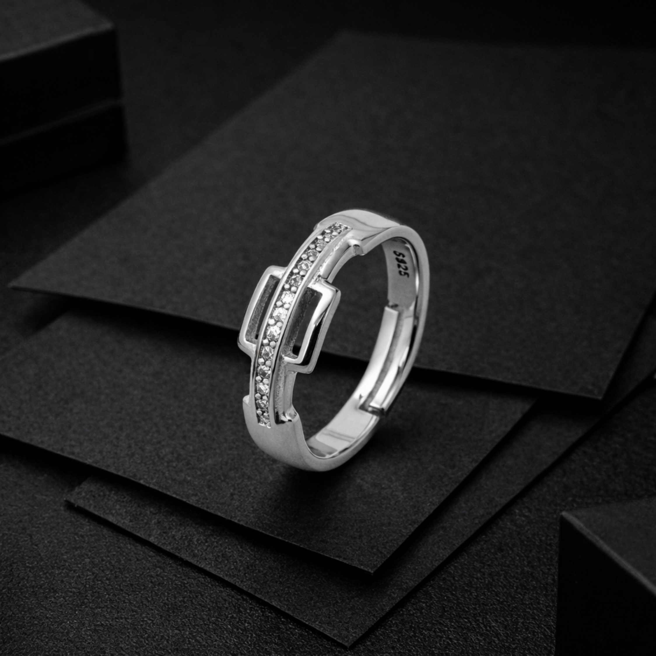 Emperor Style Sterling Silver Ring Finger Ring for Men