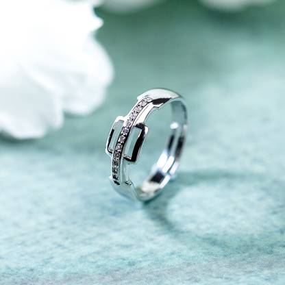 Emperor Style Sterling Silver Ring Finger Ring for Men