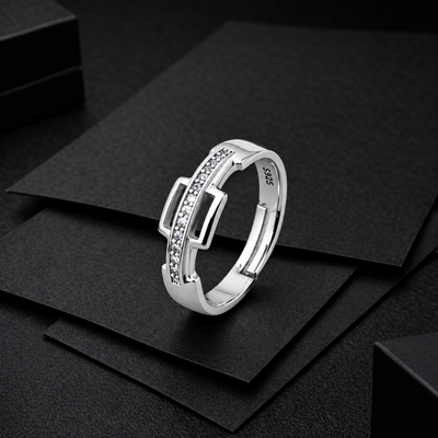 Emperor Style Sterling Silver Ring Finger Ring for Men
