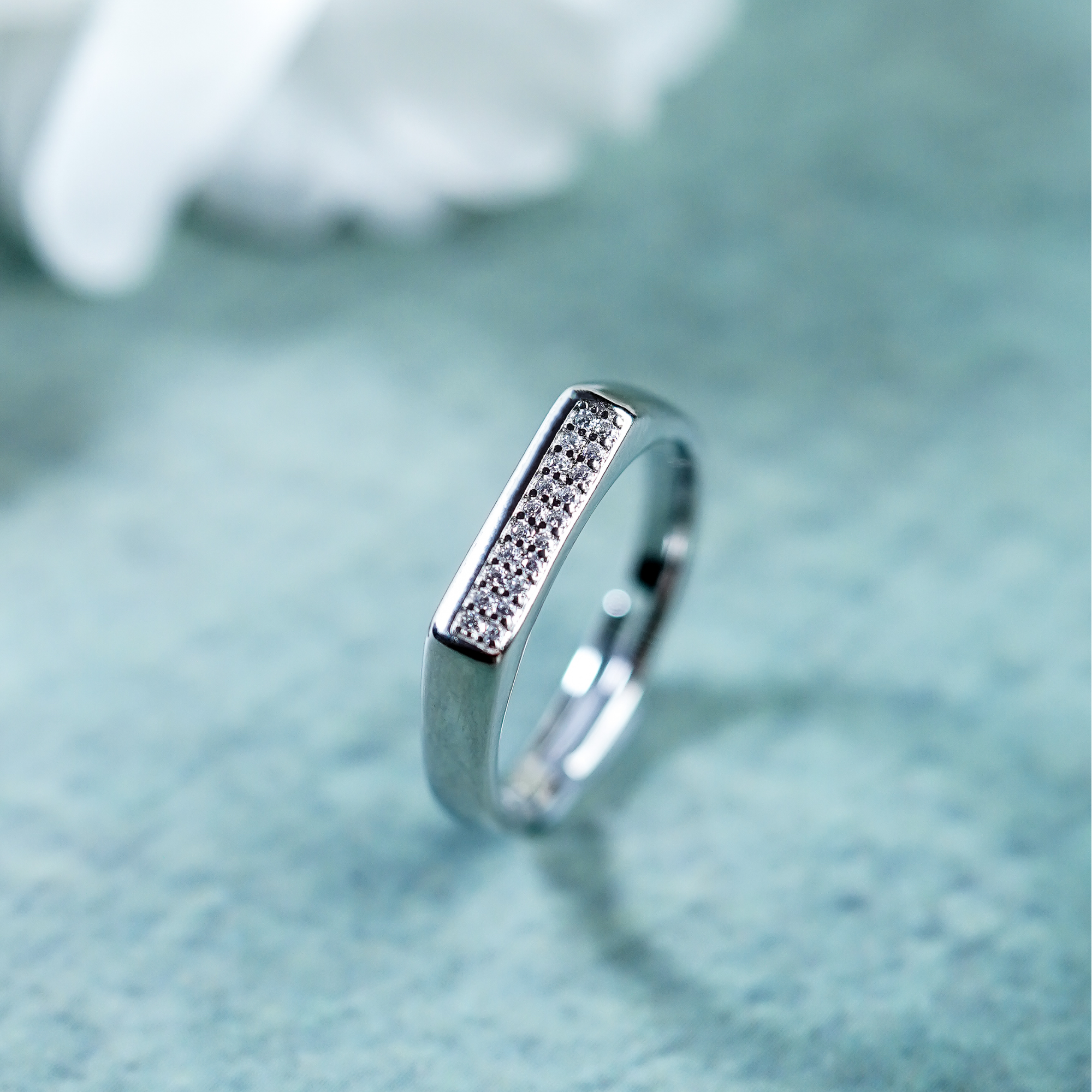 Majestic Square Sterling Silver Finger Ring for Men