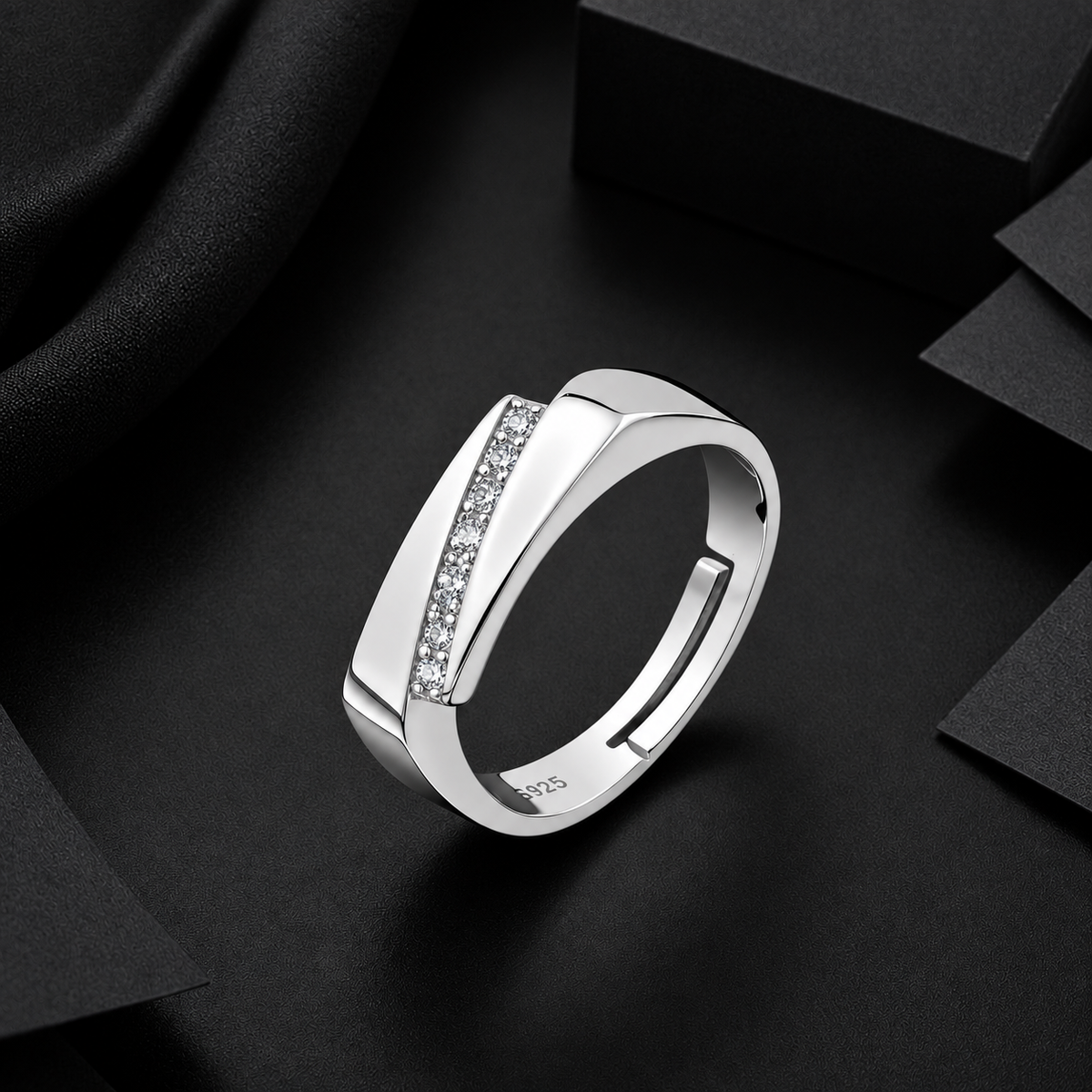 Prestige Sterling Silver Finger Ring for Men
