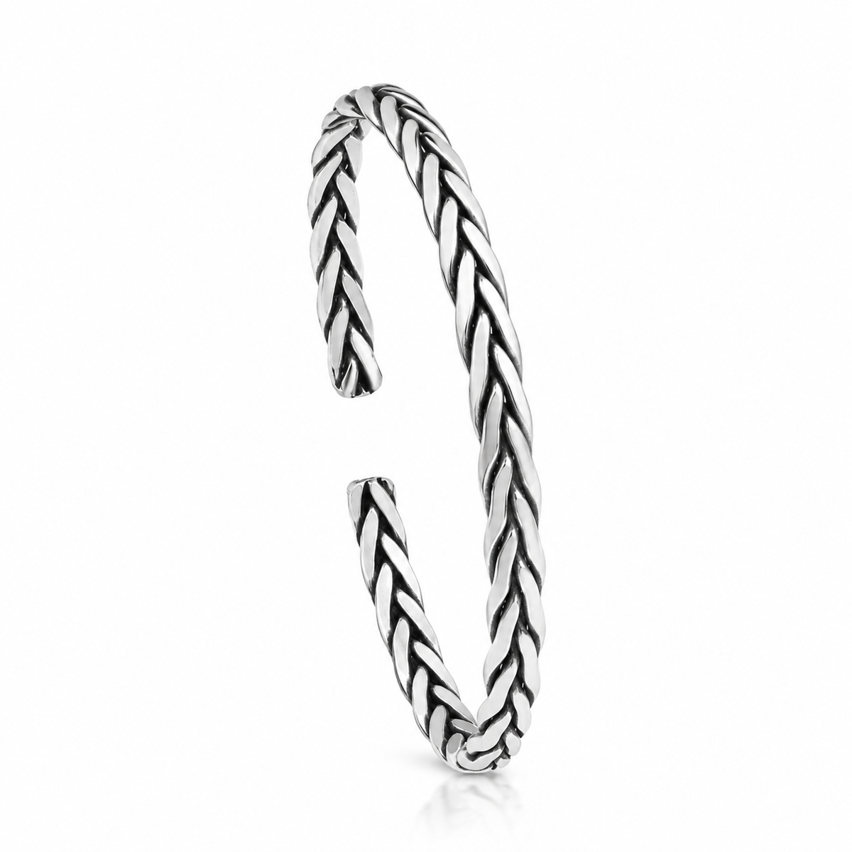 The "Viking" Braided Oxidized Silver Cuff Bracelet