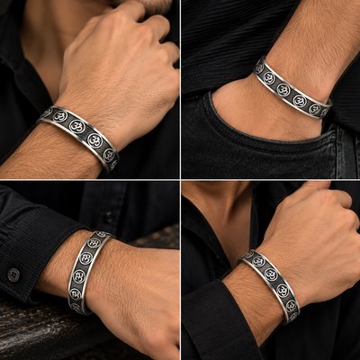 The Eternal Om Handcrafted Men's Cuff