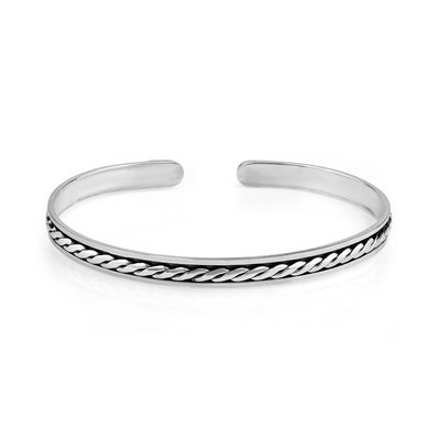 The Braided Sterling Silver Mens Kada