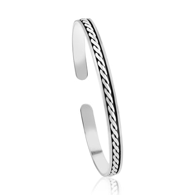 The Braided Sterling Silver Mens Kada