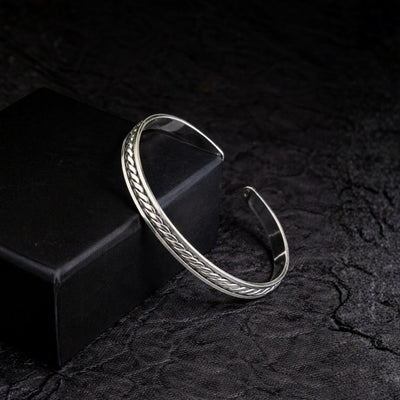 The Braided Sterling Silver Mens Kada