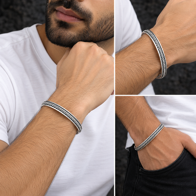 Heritage Braided Sterling Silver Kada