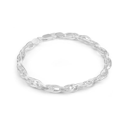 Textured Oval Link Bracelet