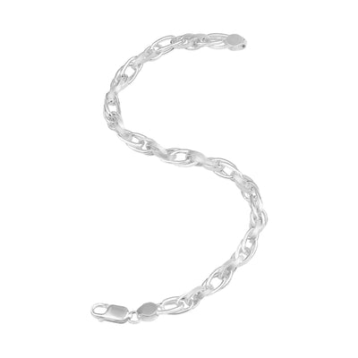 Textured Oval Link Bracelet