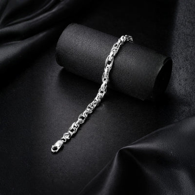 Textured Oval Link Bracelet