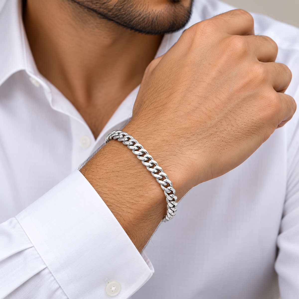 Double-Linked Curb Bracelet