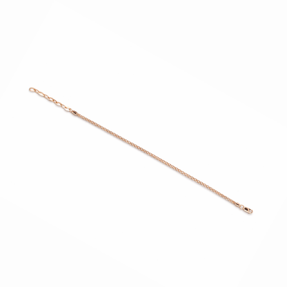 Sterling Silver Textured Band Rose Gold Edition
