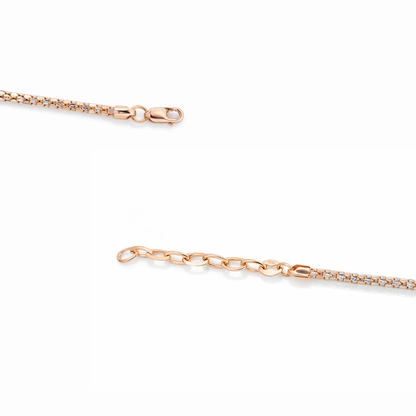 Sterling Silver Textured Band Rose Gold Edition