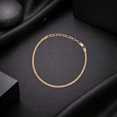 Sterling Silver Textured Band Rose Gold Edition