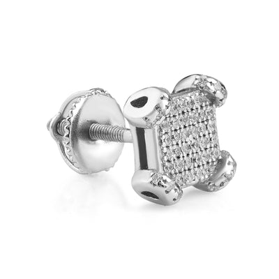 Classic Men’s CZ Sterling Silver Bling Earring