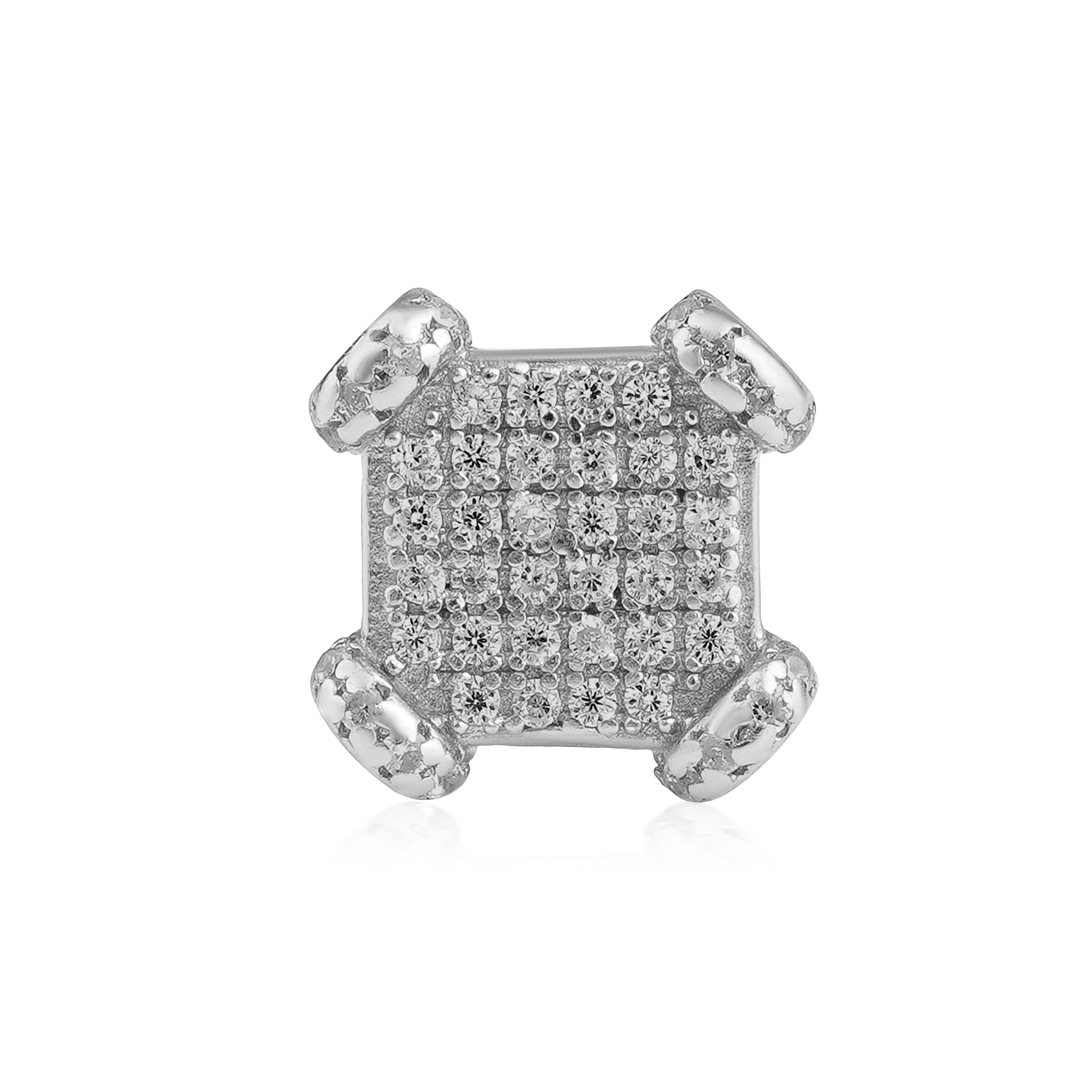 Classic Men’s CZ Sterling Silver Bling Earring