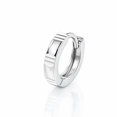 The Linear 925 Silver Huggie