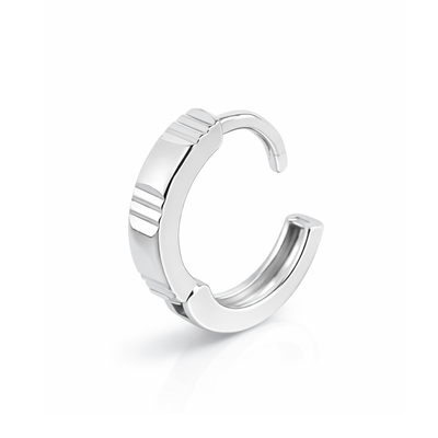 The Linear 925 Silver Huggie