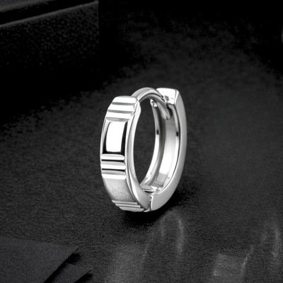 The Linear 925 Silver Huggie