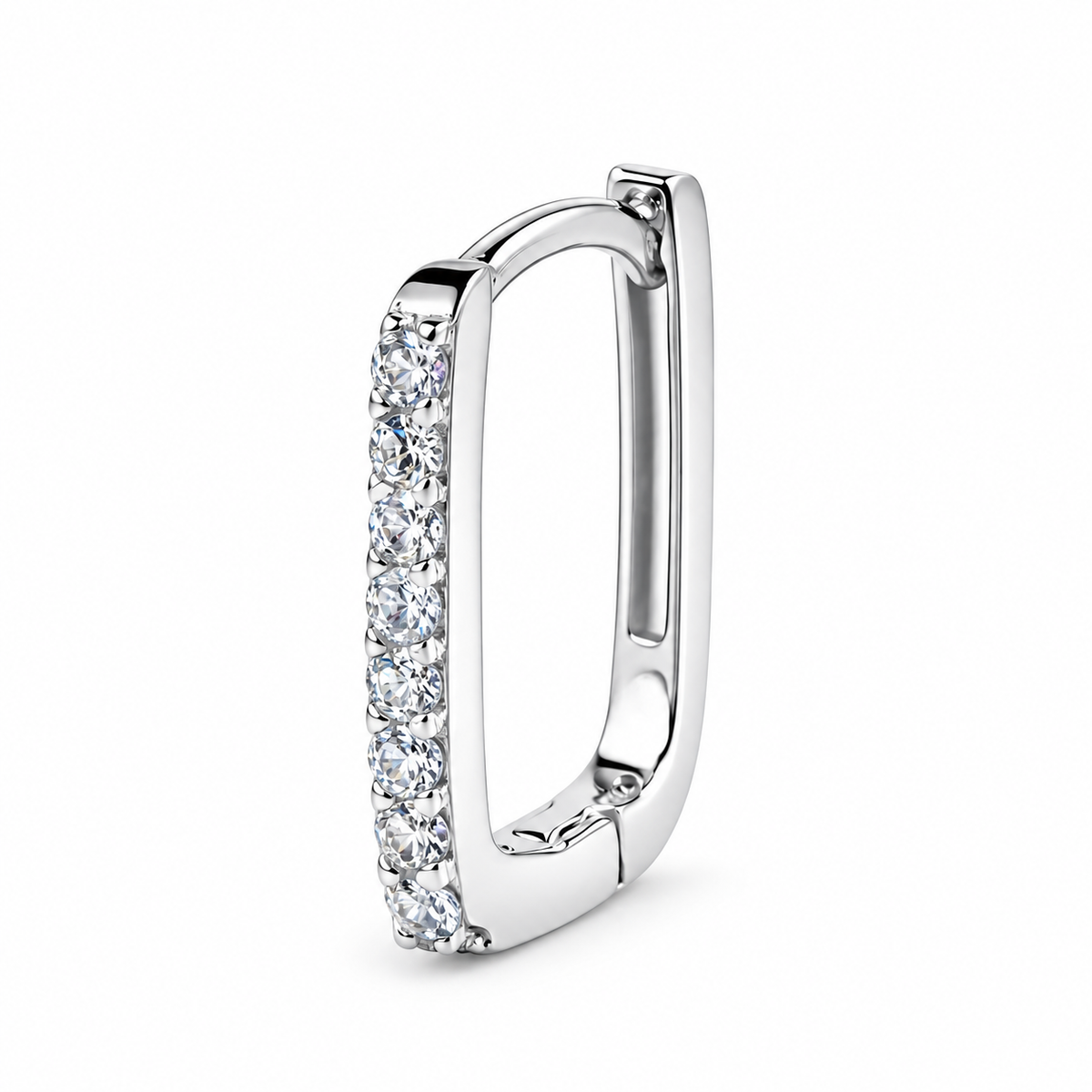 The Executive Rectangular 925 Silver Men’s Hoop
