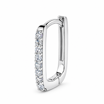 The Executive Rectangular 925 Silver Men’s Hoop
