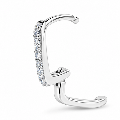 The Executive Rectangular 925 Silver Men’s Hoop