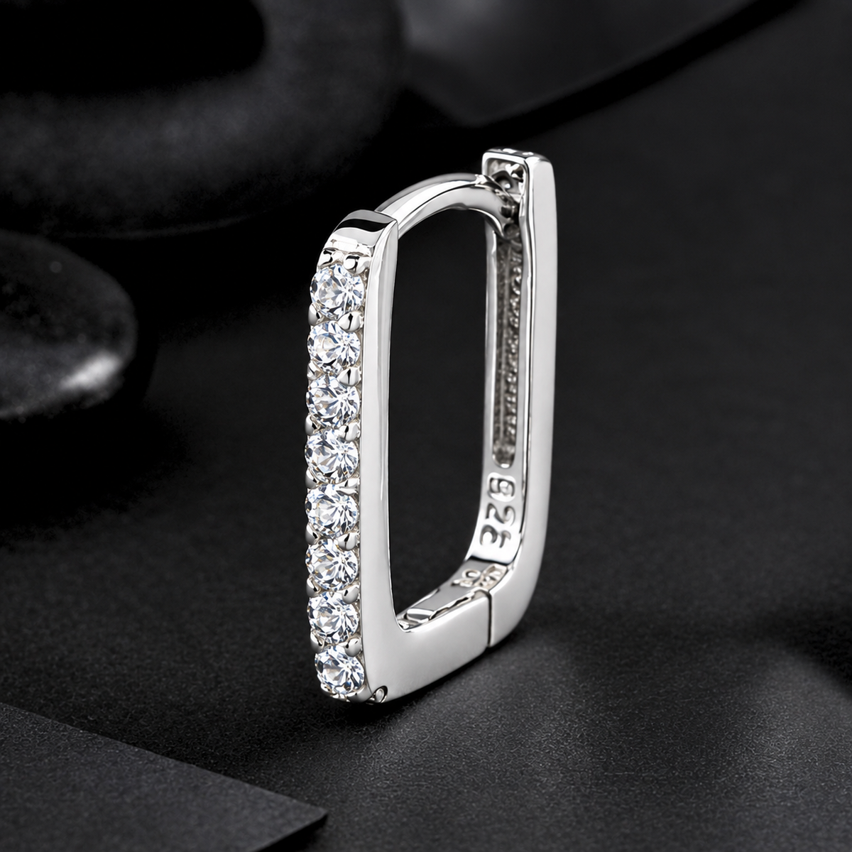 The Executive Rectangular 925 Silver Men’s Hoop