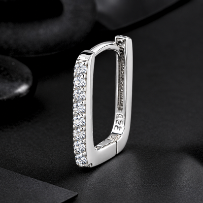 The Executive Rectangular 925 Silver Men’s Hoop