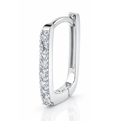 The Executive Rectangular 925 Silver Men’s Hoop