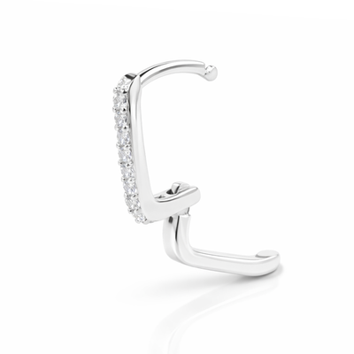 The Executive Rectangular 925 Silver Men’s Hoop