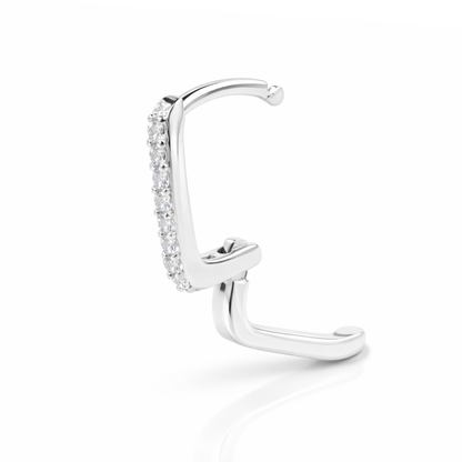 The Executive Rectangular 925 Silver Men’s Hoop