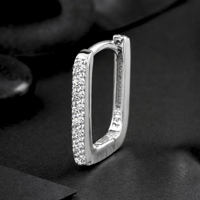 The Executive Rectangular 925 Silver Men’s Hoop