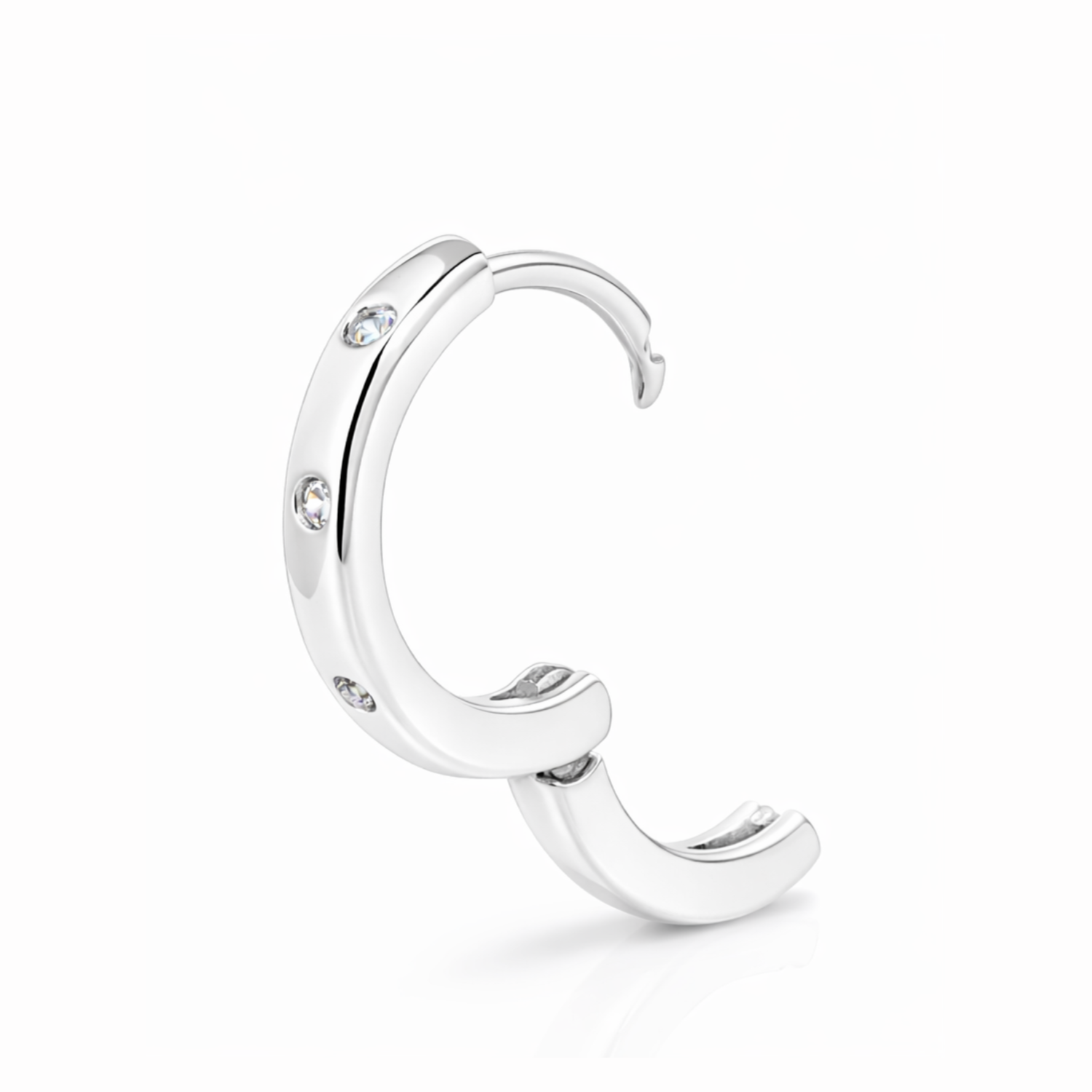 925 Sterling Silver Orion Spark Mens Stylish Huggie