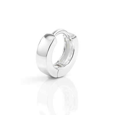 Argentum Bold Band Solid 925 Sterling Silver Men's Hoop