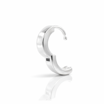 Argentum Bold Band Solid 925 Sterling Silver Men's Hoop