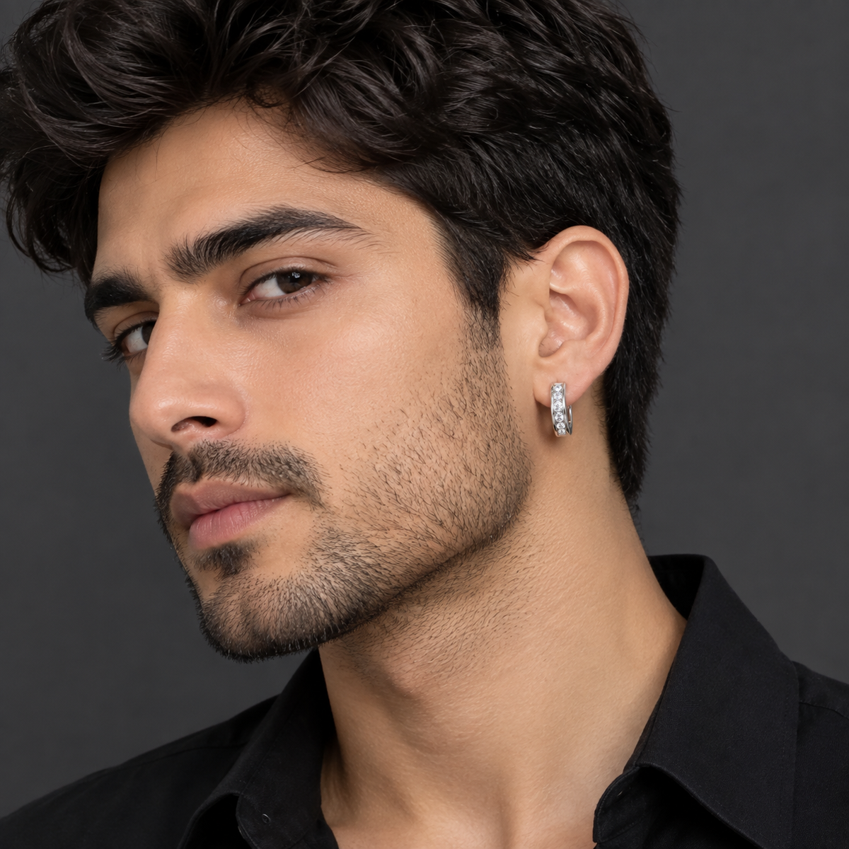 The "Executive" Men's 925 Sterling Silver Bali Earring