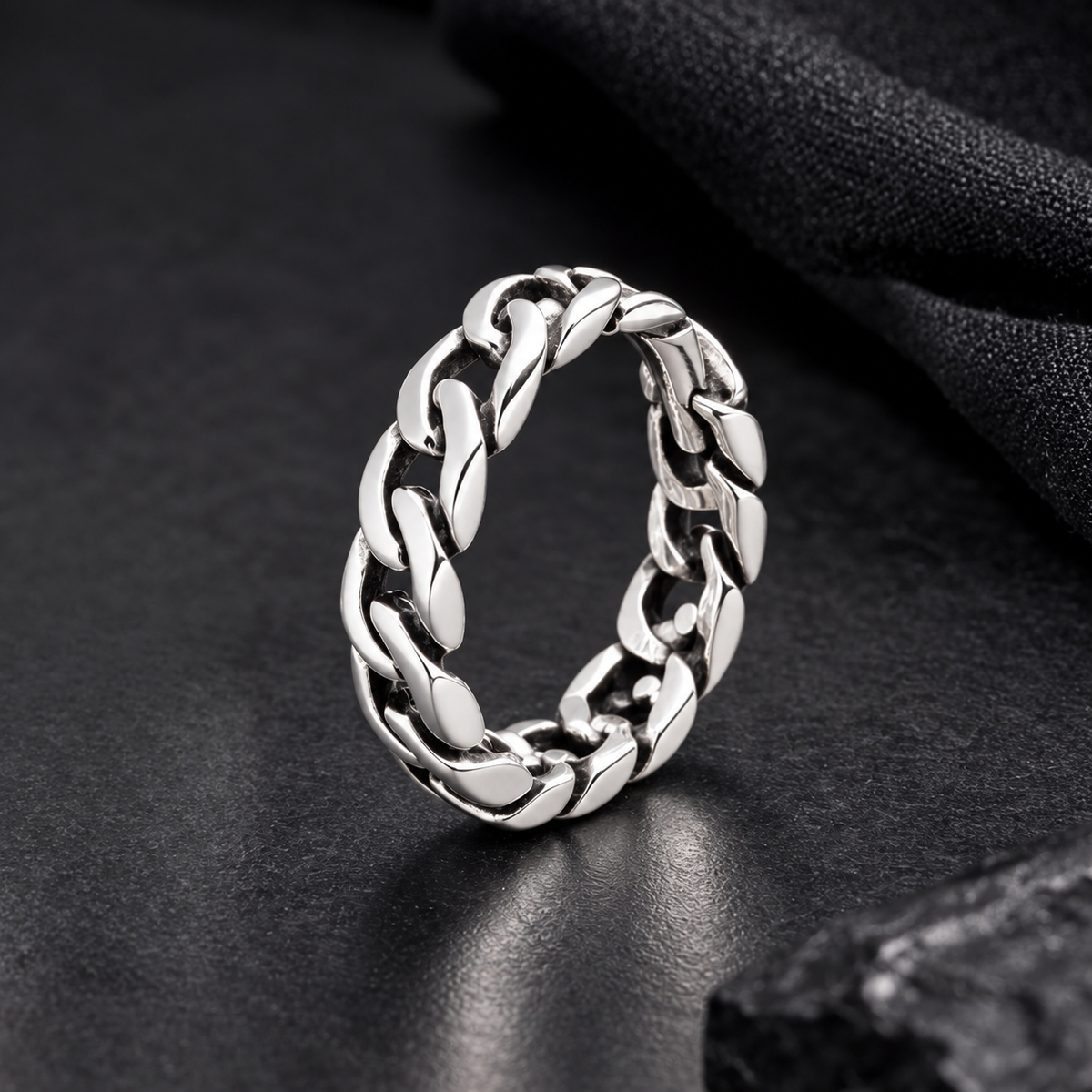 925 Sterling Silver Cuban Link Huggie Hoop Earrings